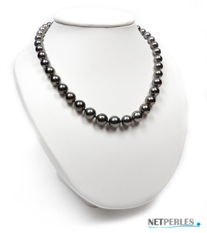 BUSTE-COLLIER-TAHITIEN-AAA Collier de perles de Tahiti, qualite AAA
