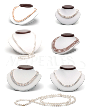Acheter un collier de perles pour noel est devenu possible, NETPERLES propose des prix très bas, pas chers qui permettent ce geste Collection de colliers de perles du site NETPERLES.COM