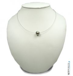 Câble en Or 18 carats Jaune ou Blanc avec une perle de Tahiti qualité AAA