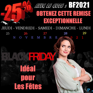 Black Friday -25% de remise - 5 jours pour profiter pleinement de l'offre